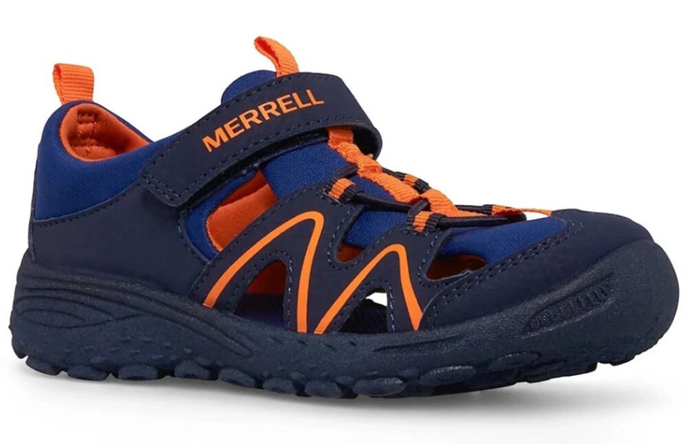 Merrell Big Kids Explorer Hydro Sandals Size 4 Blue Orange Water Resistant NWOB